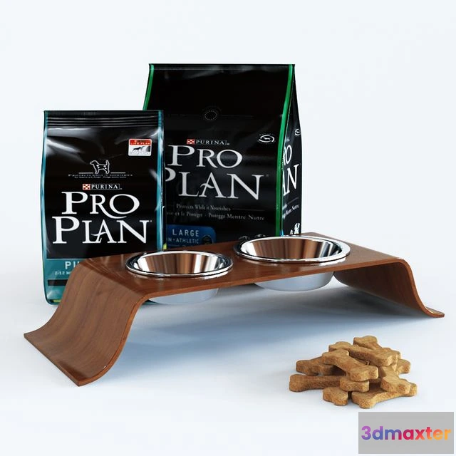 1548719 - Dog food feed bowls 3D Max