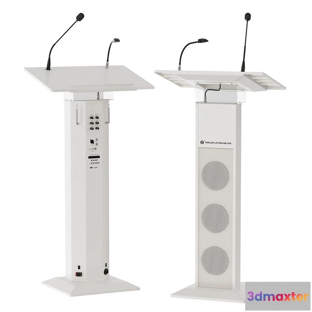 1551831 - lectern amplifier conference tribune microphone stand 3D Max
