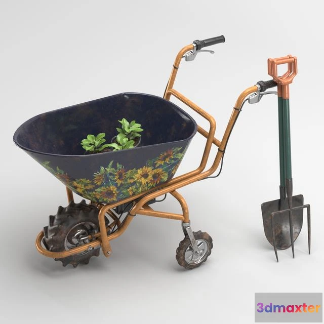 1560032 - Wheelbarrow and garden tool 3D Max