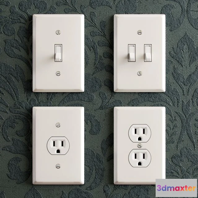 1560178 - Electrical Light Switch & Outlet 3D Max