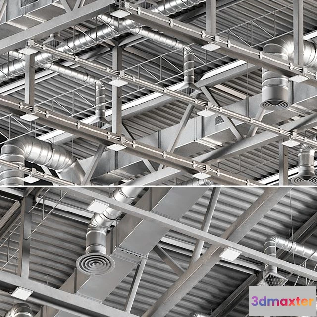 1561603 - Ceiling Ventilation Grey 3D Max