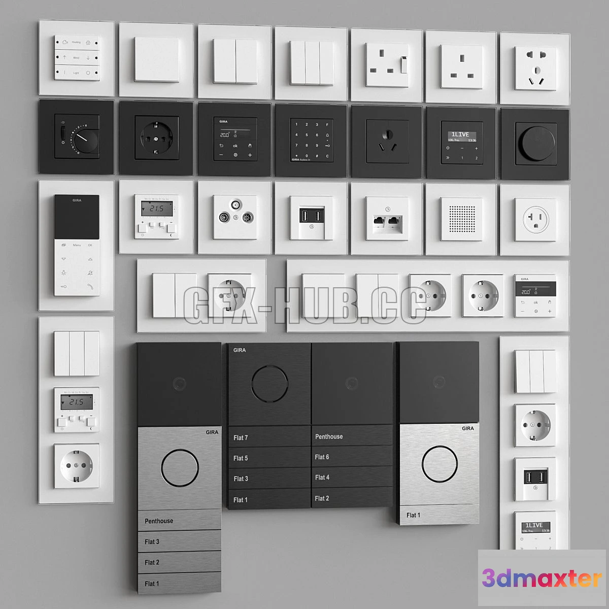 1565884 - Gira esprit glass 3D Max