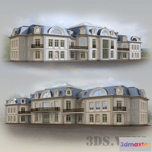 1666064 - other-models - Manor with carved balconies 3D Max