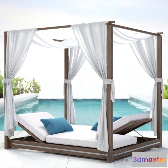 1666070 - other-models - RH Malta chaise lounge with canopy 3D Max