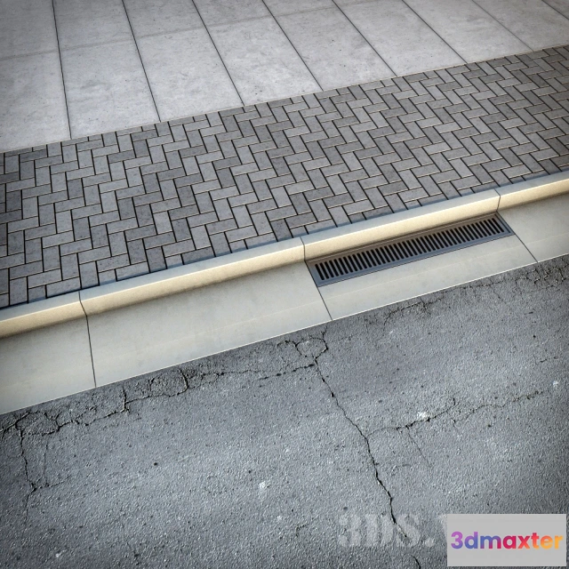 1666090 - other-models - Sidewalk with road 3D Max