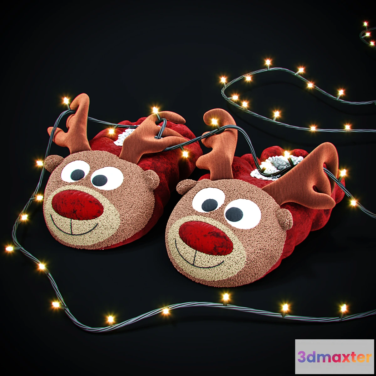 548185 - New Year’s slippers “Deer of Santa Claus”
