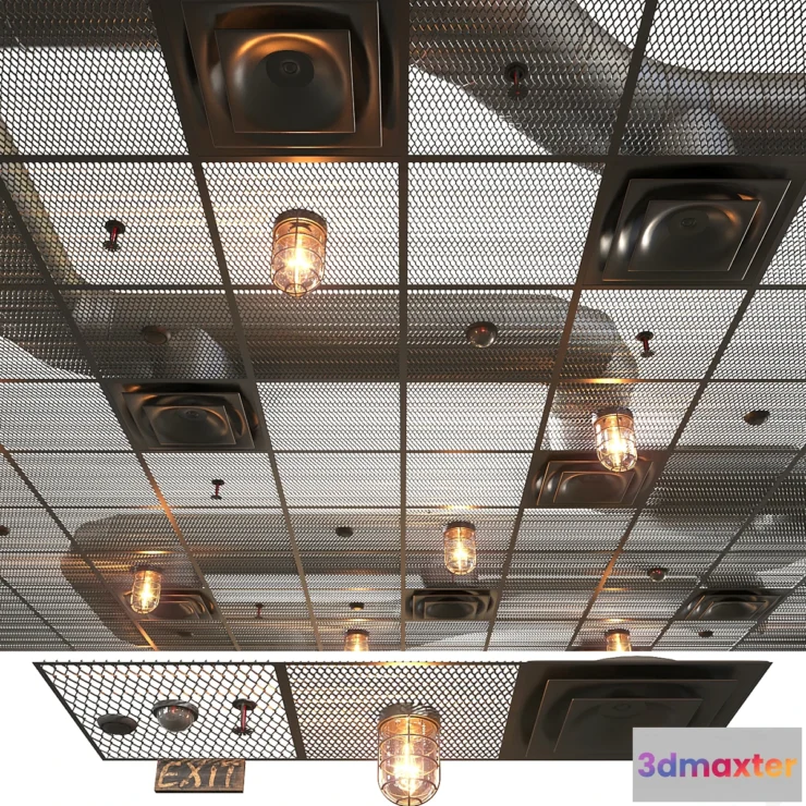 570702 - Modern ceiling system in Loft style