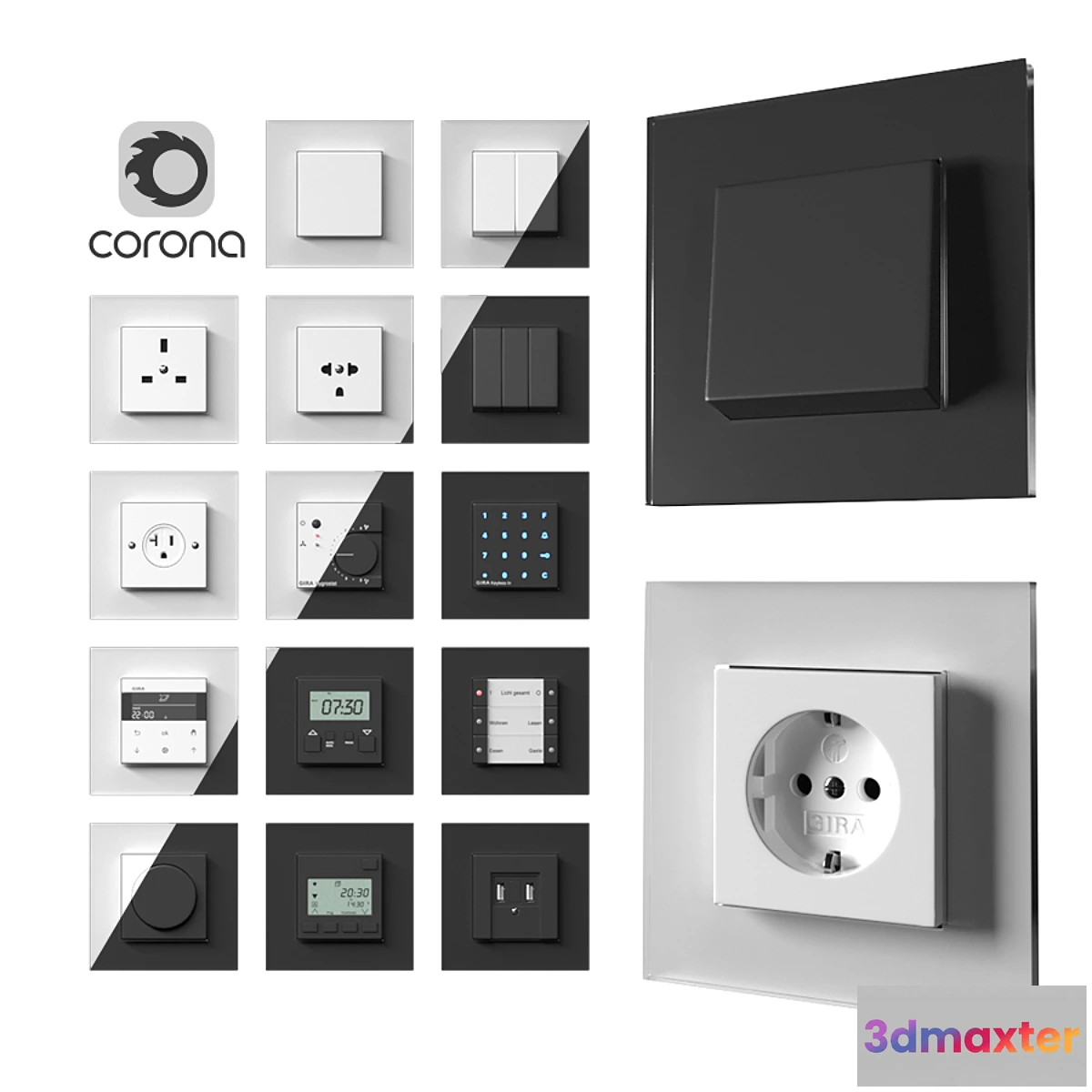 574214 - Gira Esprit Glass and Esprit Glass C