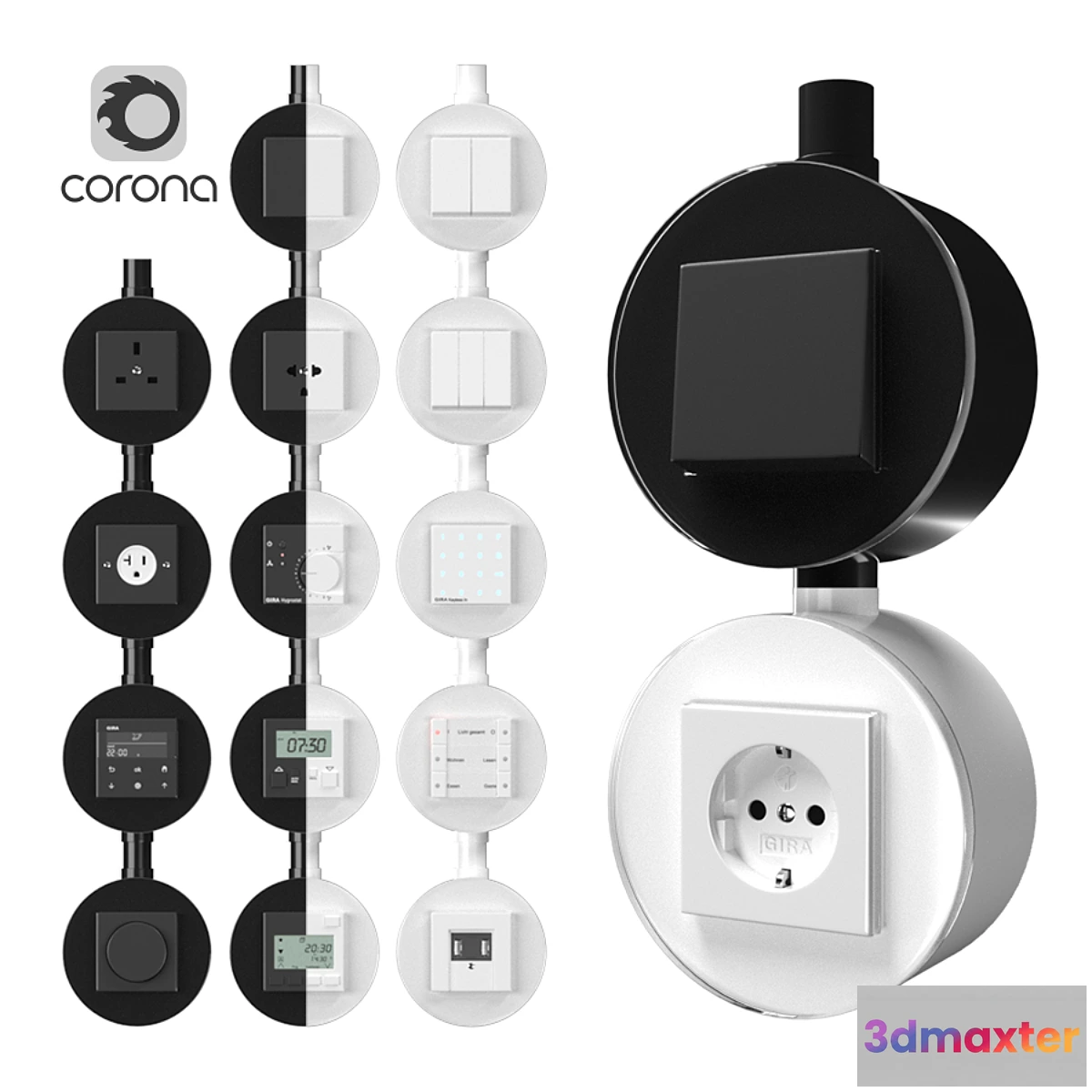 574238 - Gira Studio surface-mounted