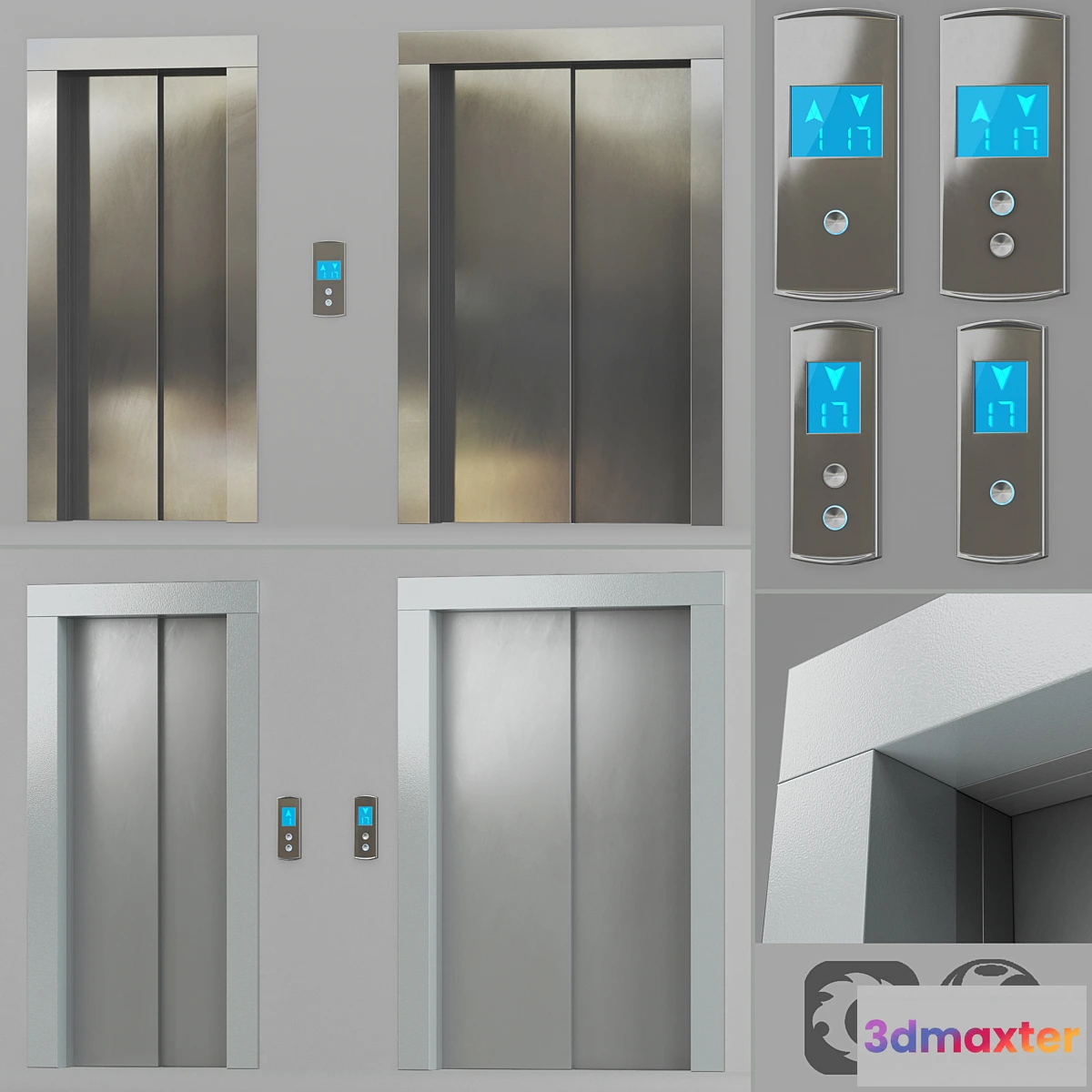 576940 - Doors with facings and post-call lift OTIS in 2 colors
