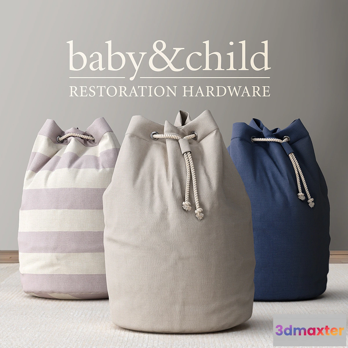 577088 - RH _ SOLID CANVAS HAMPER