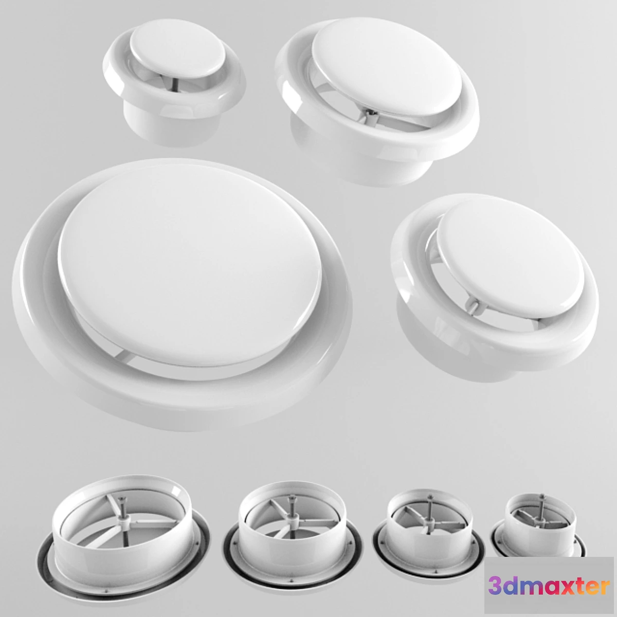 627213 - Ventilation plastic diffuser (D) 100 125 160 200 mm