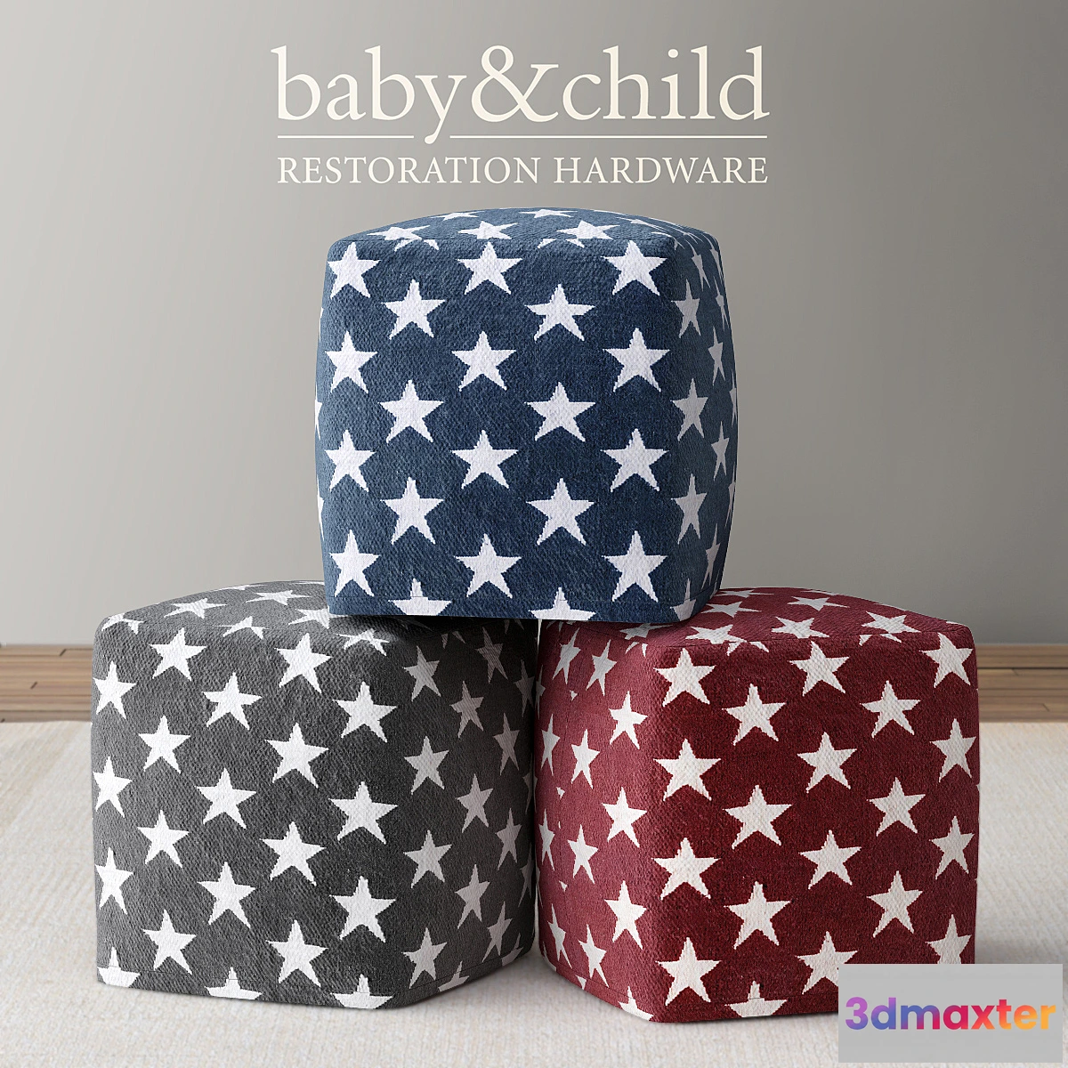 637013 - RH _ LIBERTY STAR POUF
