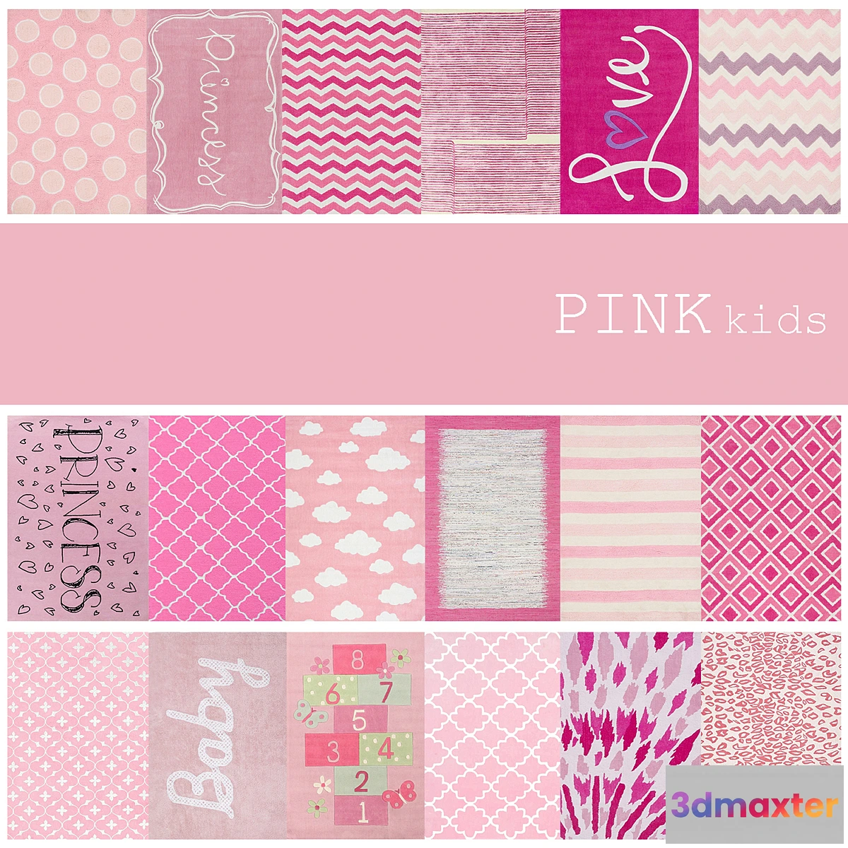 650539 - 18 kids carpets colour PINK