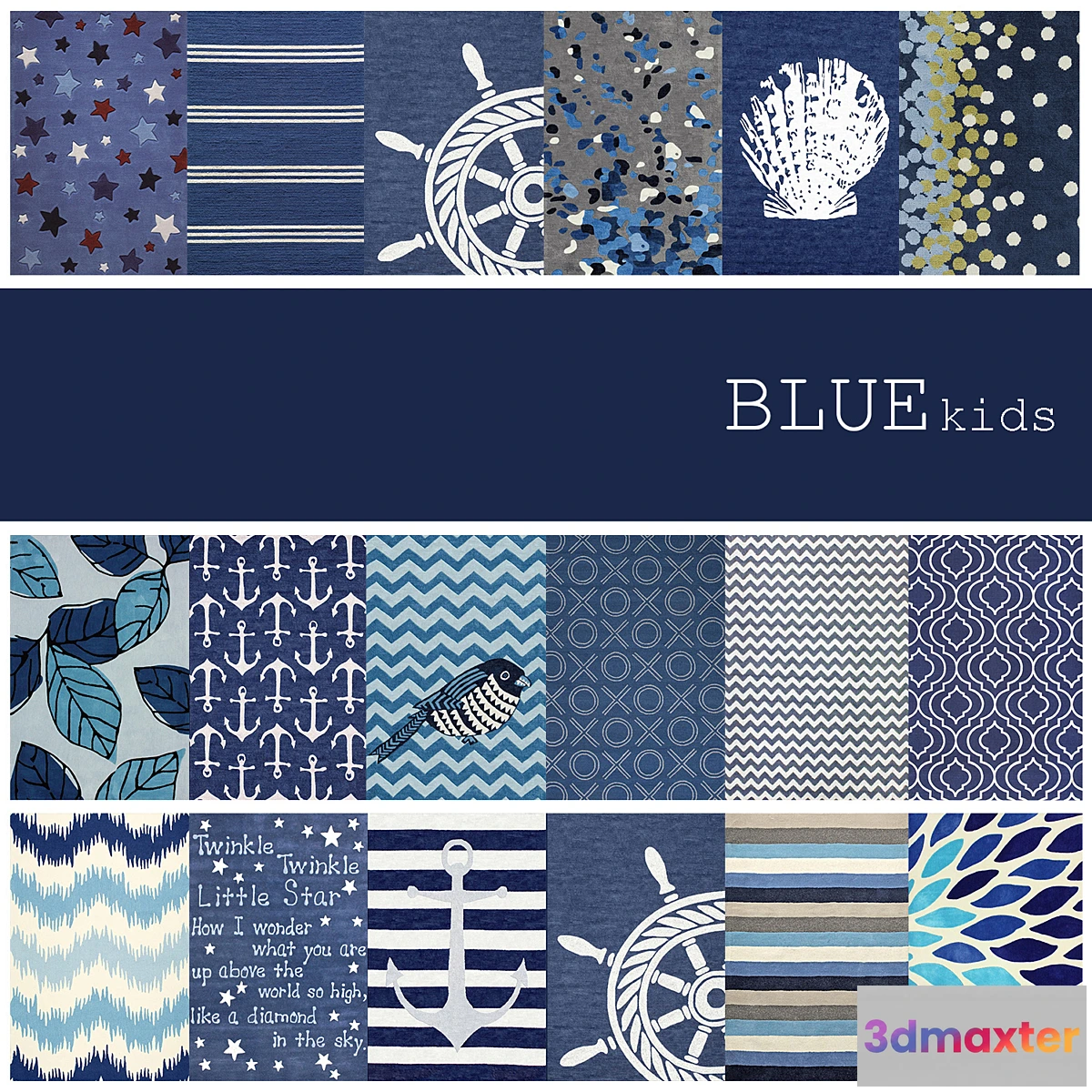 650551 - 18 kids carpets colour BLUE