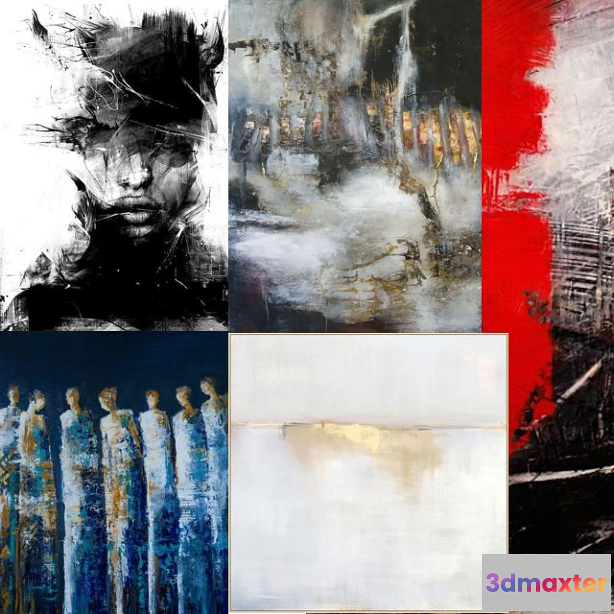 652095 - Textures paintings of contemporary art