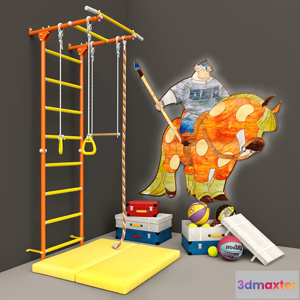 656409 - The Swedish wall “Karusel S1”; Stained-glass window bracket “Dobrynya Nikitich”