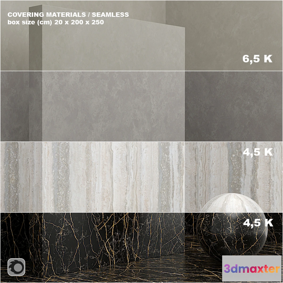 656557 - Material (seamless) - coating marble plaster set 43