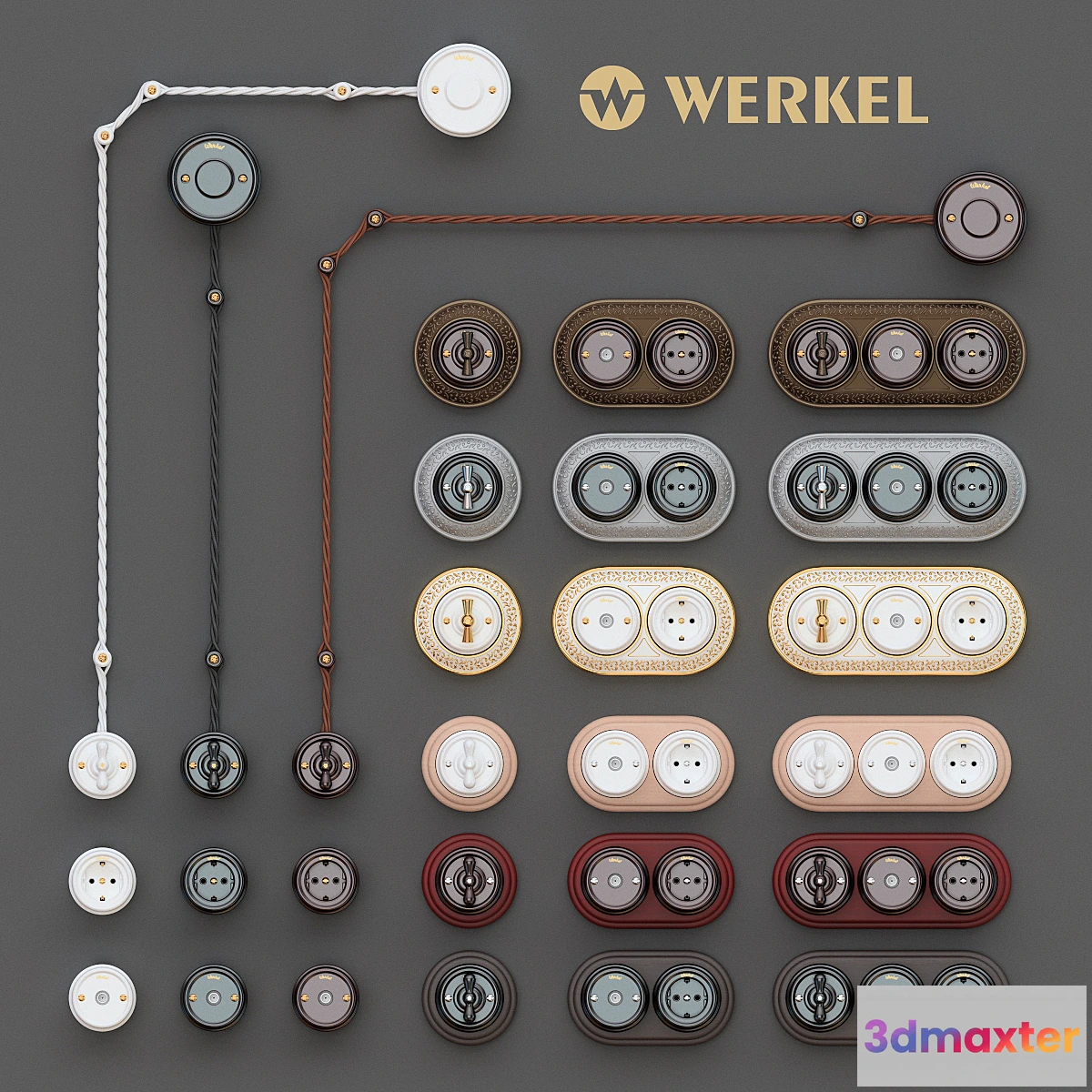 664867 - Switches and sockets Werkel Retro