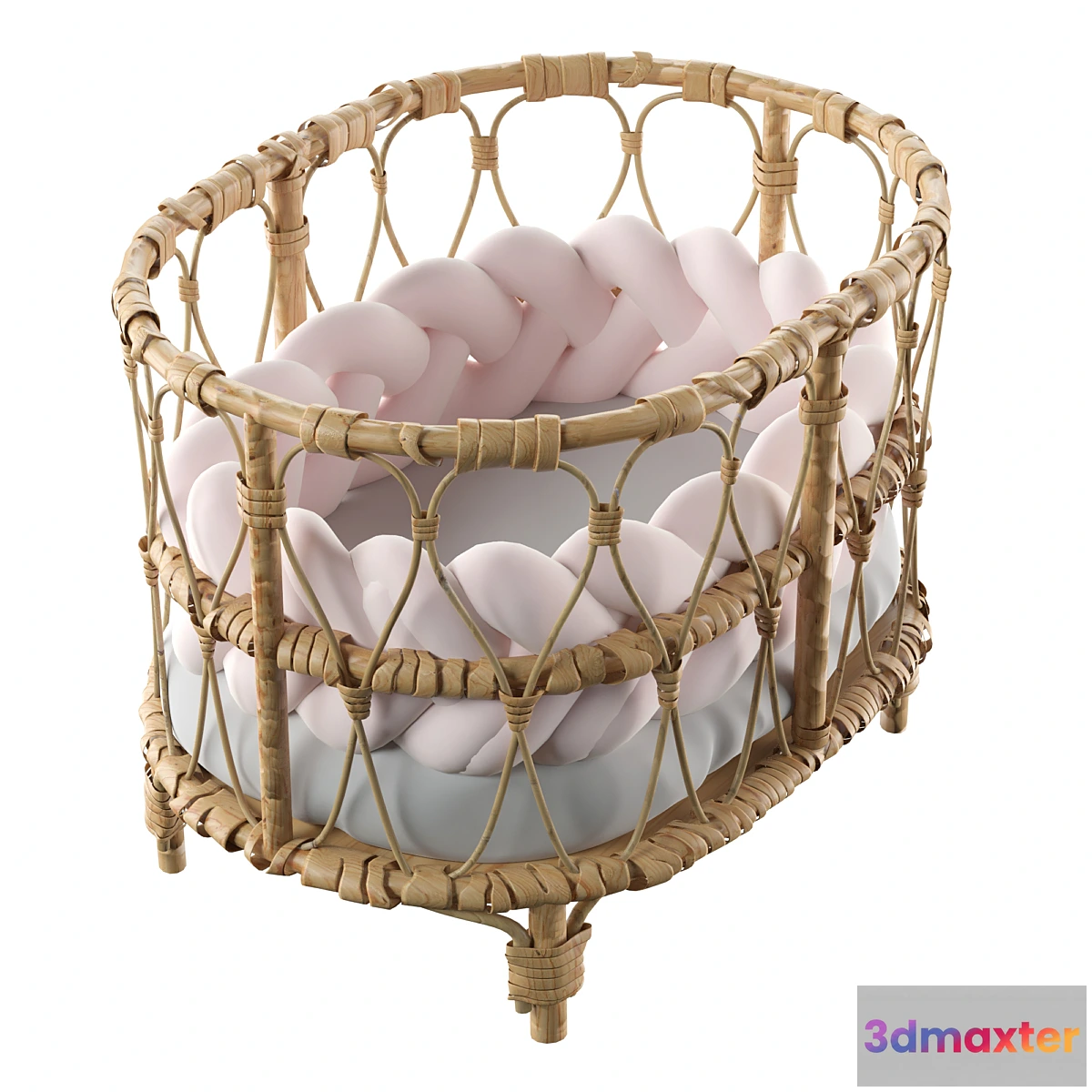 684906 - Rattan doll bed