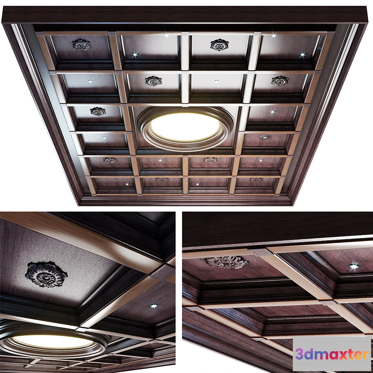706666 - Set for coffered ceiling No. 4 - wenge color