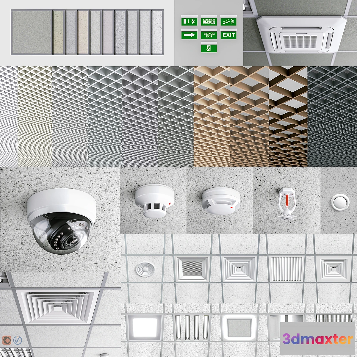 706672 - Set of ceilings Armstrong and Grilyato