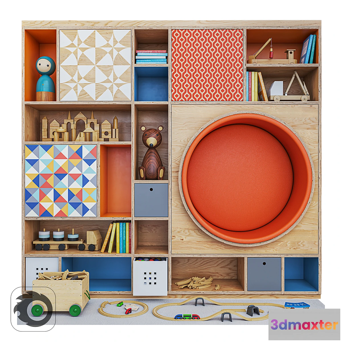 750099 - Wooden shelving _ Rack - No.2