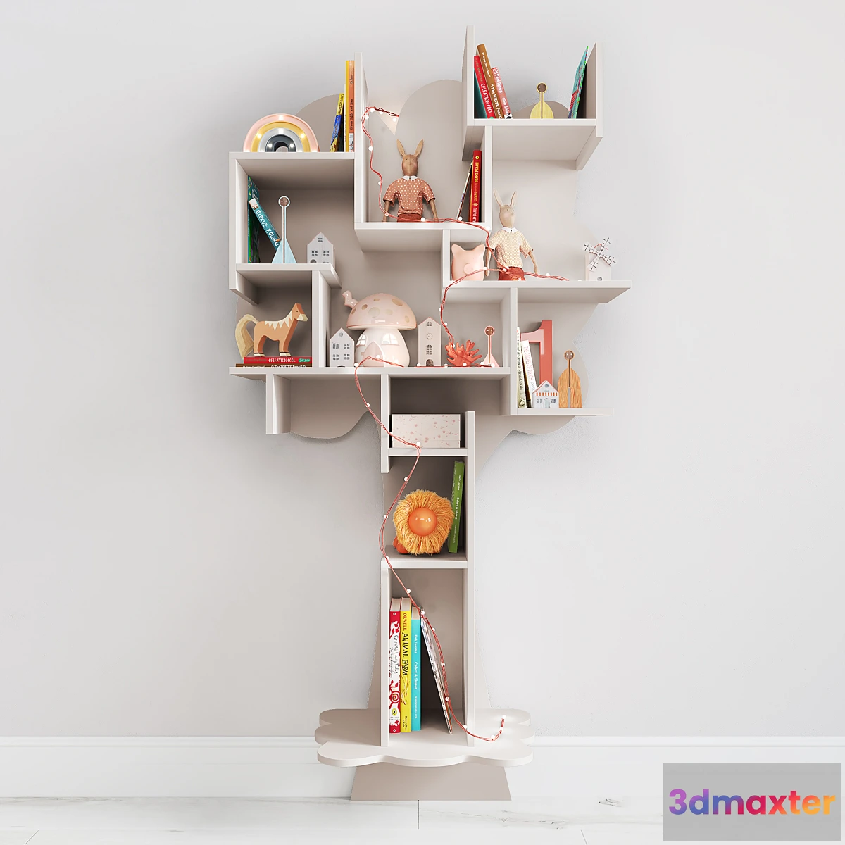 750377 - Nursery shelf in the form of a tree with filling