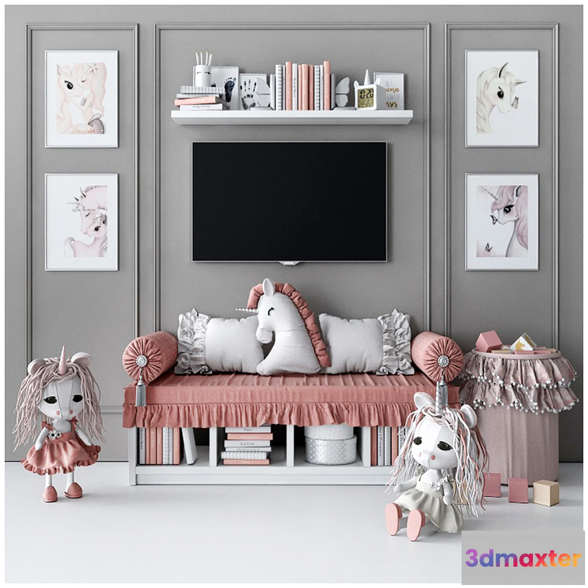 778193 - Set for decorating a children’s room with unicorns