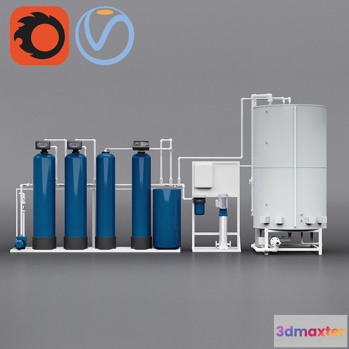 779571 - Water treatment system for pouring ice