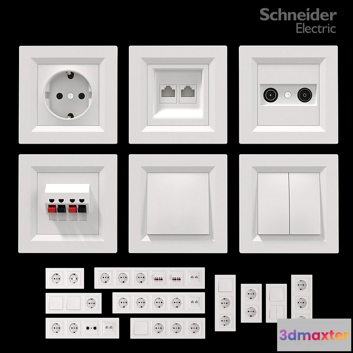814496 - Sockets and switches Schneider Asfora White. - No.2
