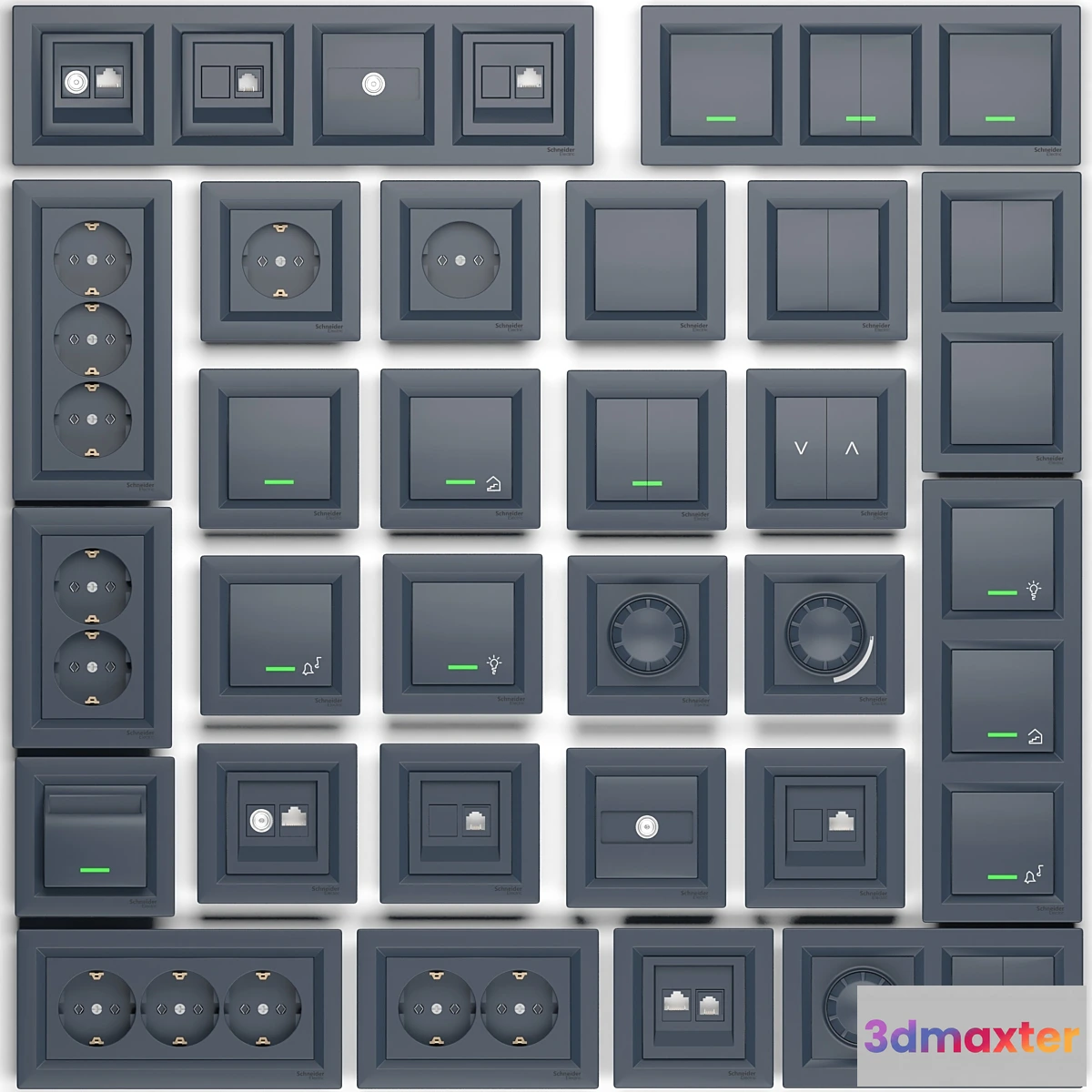 843947 - Outlets and Switches Schneider Electric Asfora series - No.3