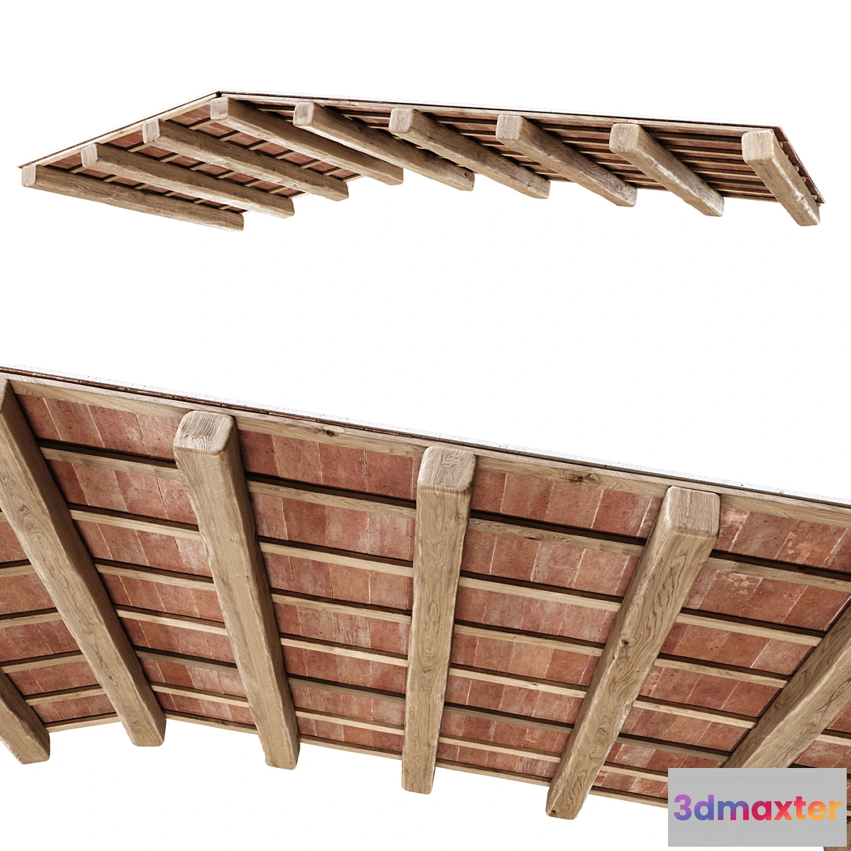 857303 - Wooden ceiling with ceramic tiles _ Gable wooden ceiling - No.3