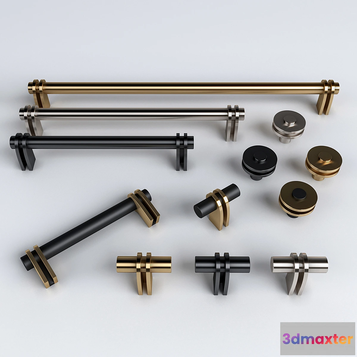 857335 - Knob House V12 Furniture Handle Set - No.3