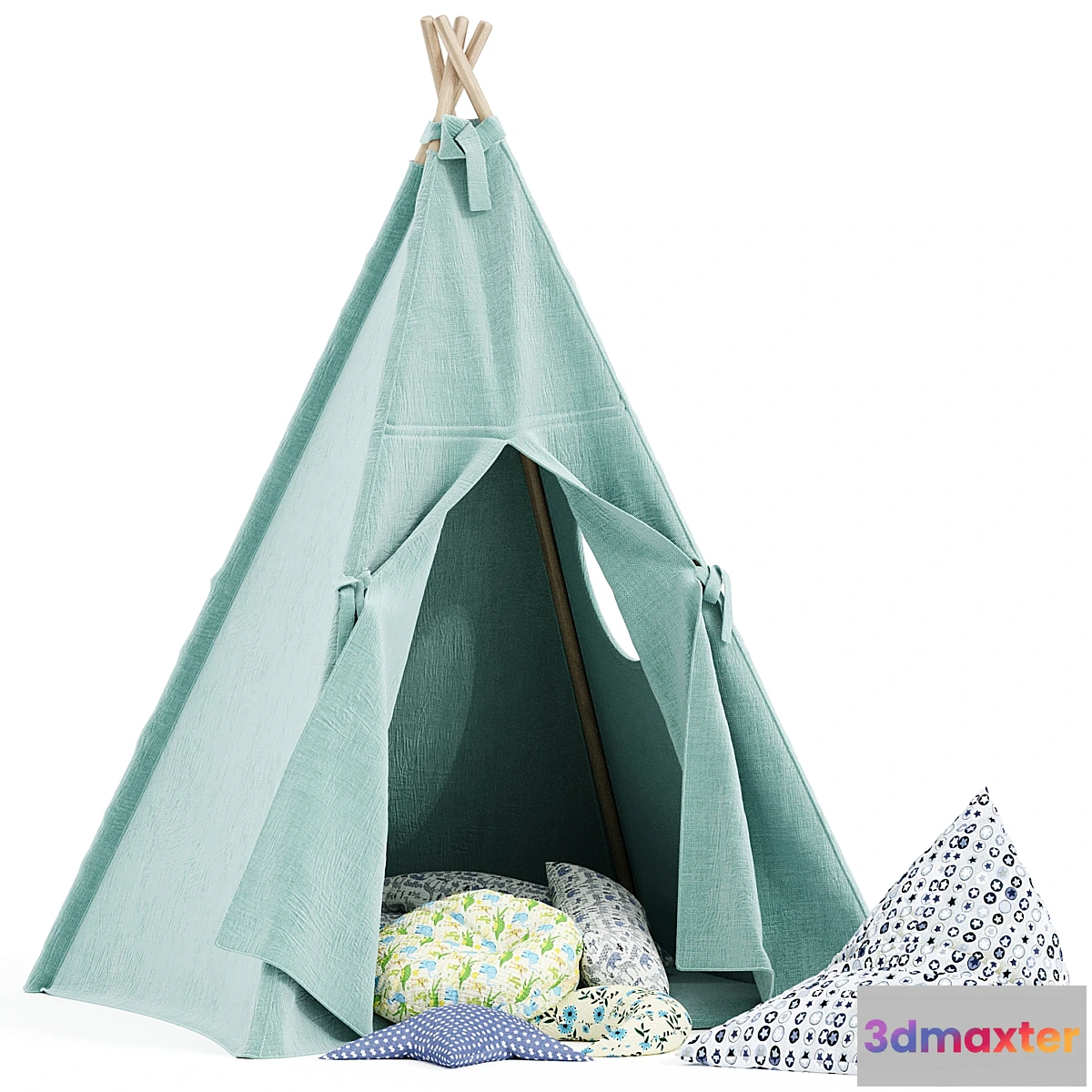 898142 - Kids Teepee Tent Set Mint - No.3