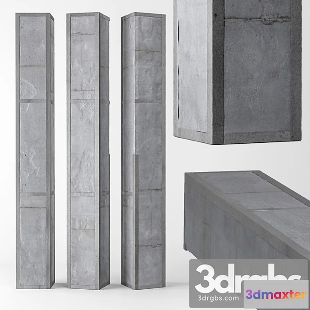 999064 - Concrete column with metal bandage