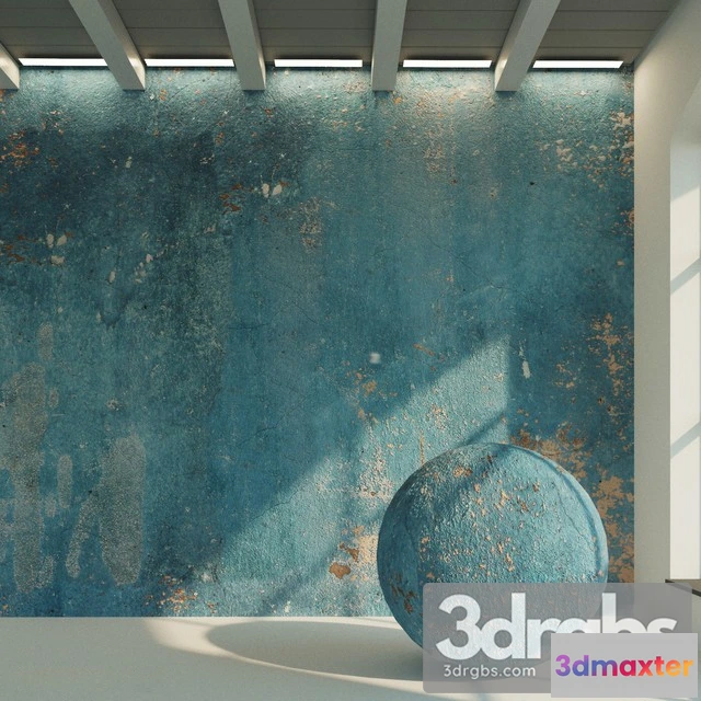 999238 - Old Plaster Painted Wall 13