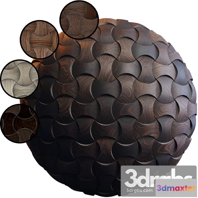 999284 - Wooden 3d Panel 03 Efgh Pbr 4k