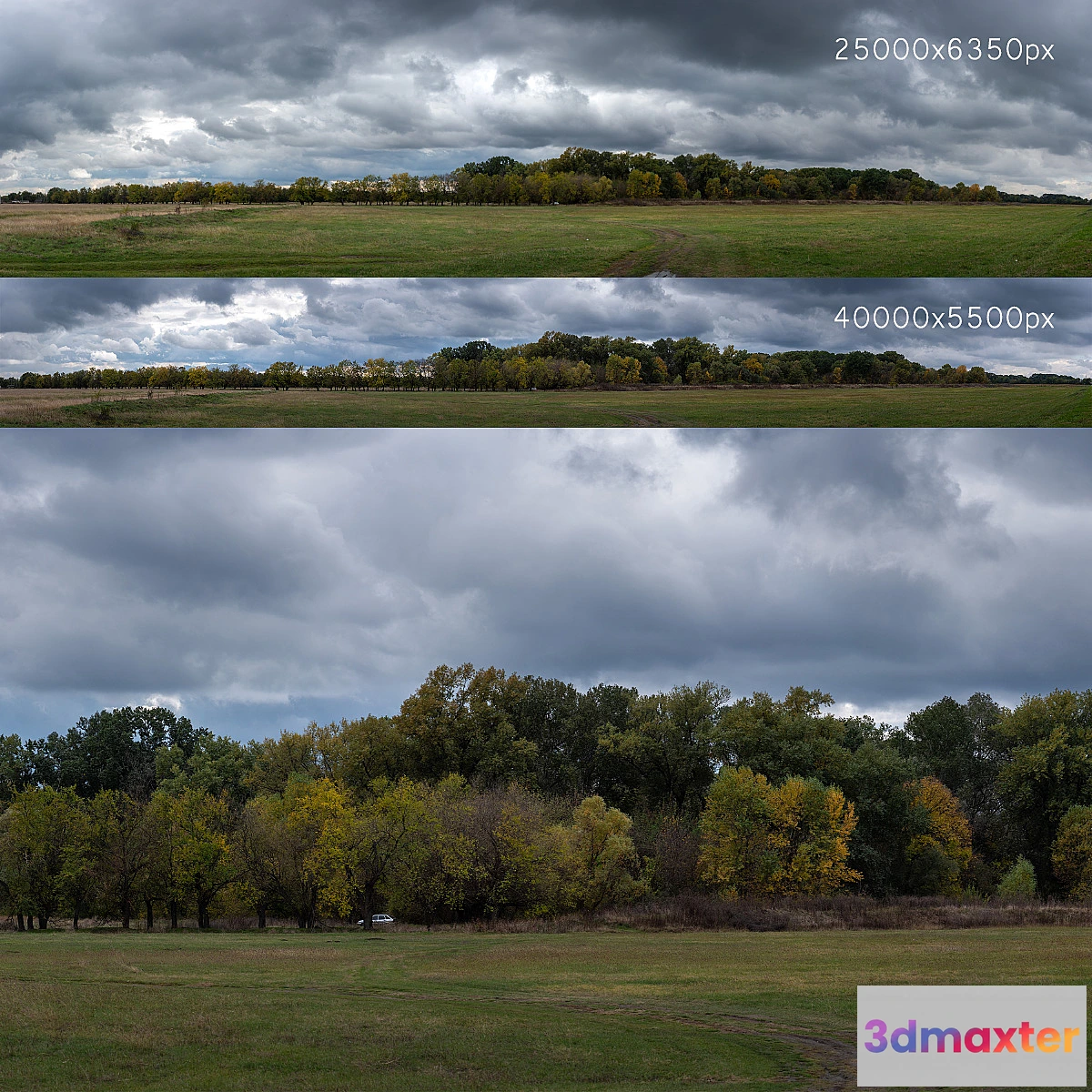 1349318 - Cloudy panorama with autumn trees. 2 pcs 3D Max