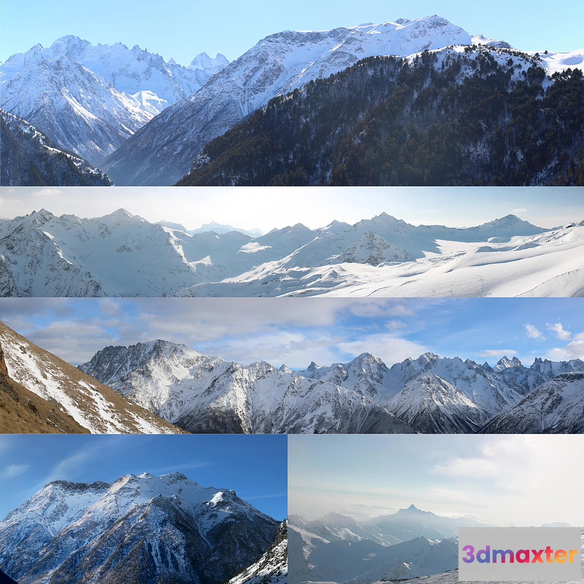 1356849 - Snowy Mountains panoramas 3D Max