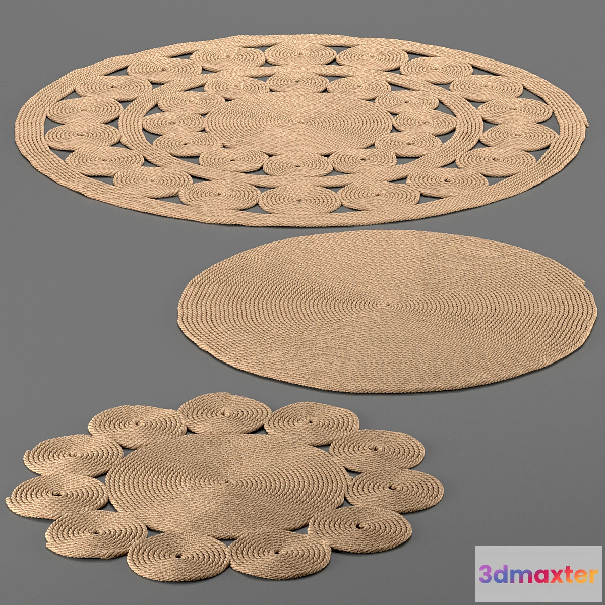 1451546 - Jute carpet set handmade Jute Carpet 3D Max