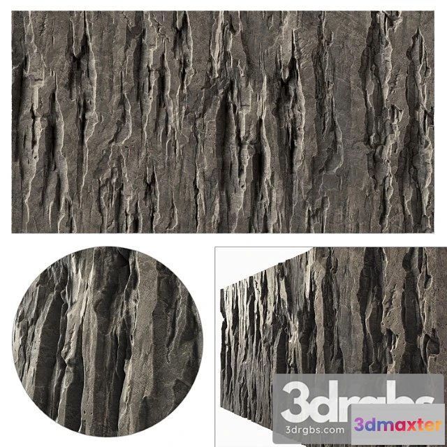 1000096 - Wall Stone Slab Rock Mono H1 Rock Stone Wall Monolith 1