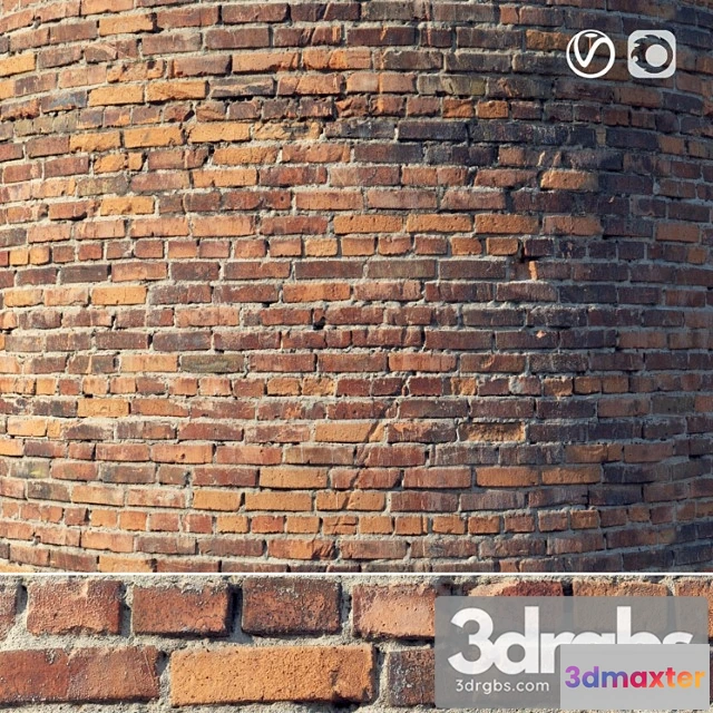 1054546 - Brick wall with damage (material)