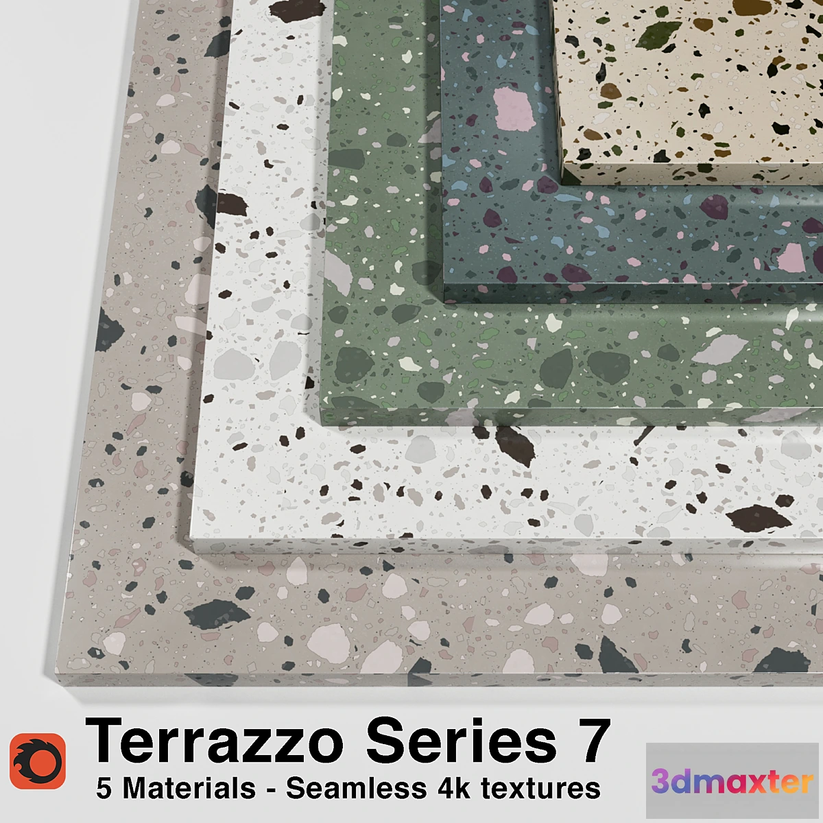 1297757 - Terrazzo - Series 7 (5 Seamless Materials) 3D Max