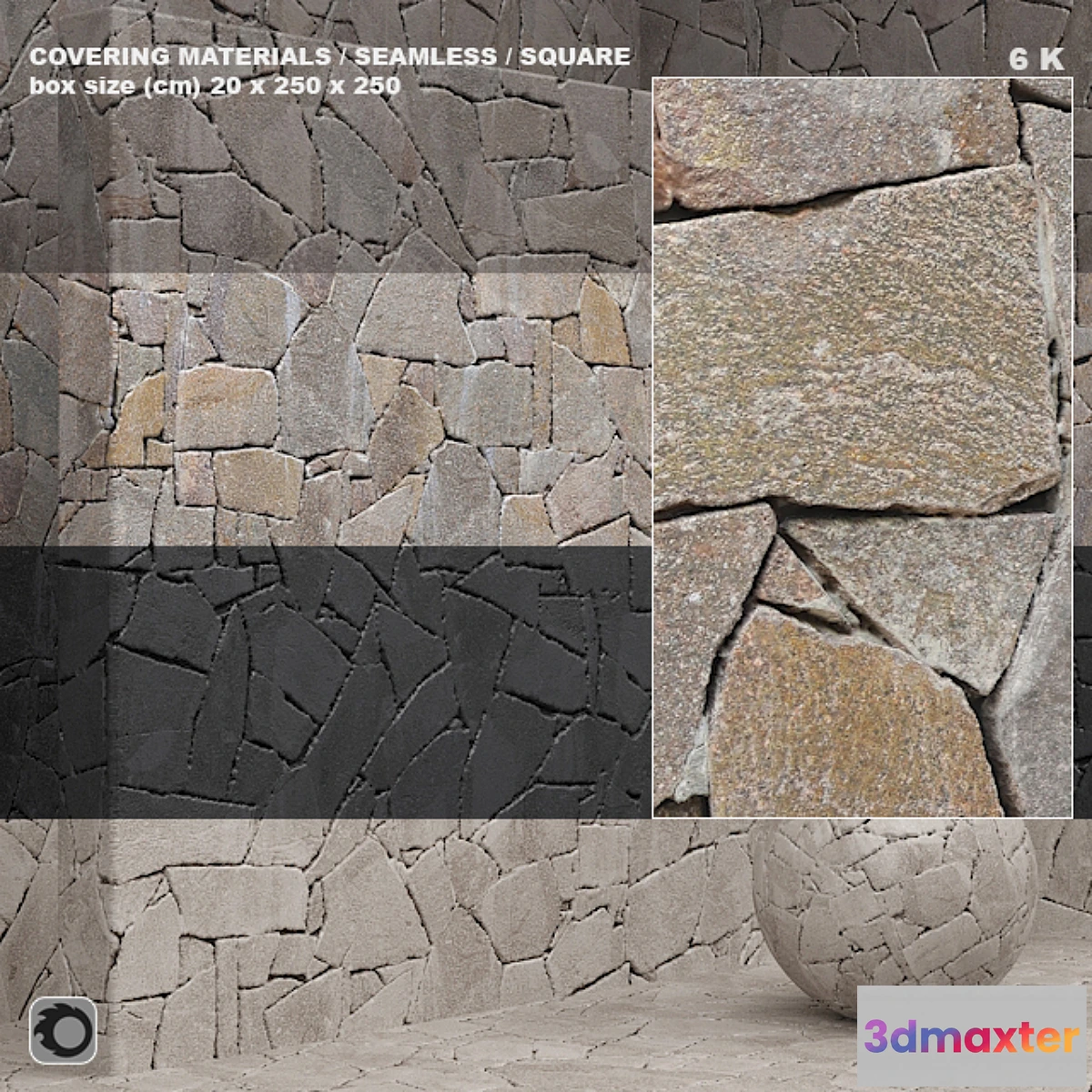 1303220 - Material (seamless) - stone panel set 84 3D Max