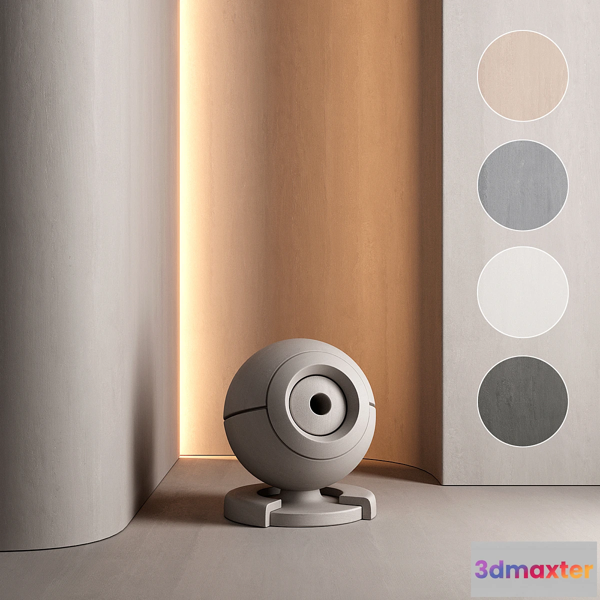 1305318 - Decorative wall plaster paint colors set 06 3D Max