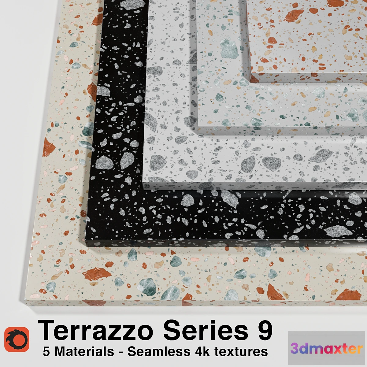 1308776 - Terrazzo - Series 9 (5 Seamless Materials) 3D Max