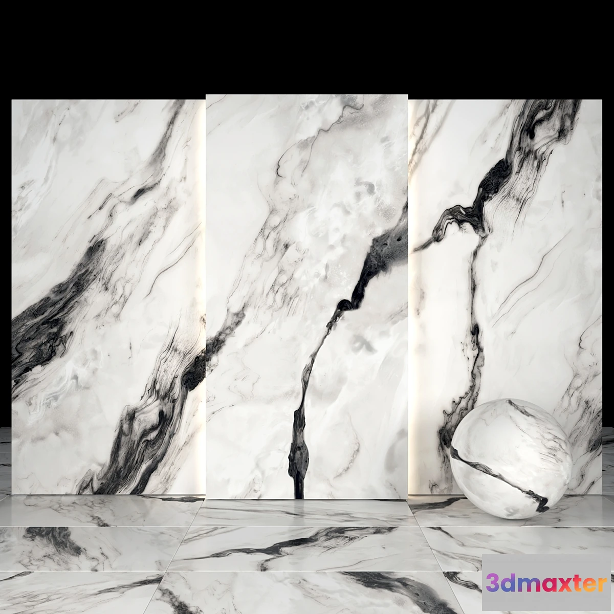 1312222 - Royal Black Marble 02 3D Max