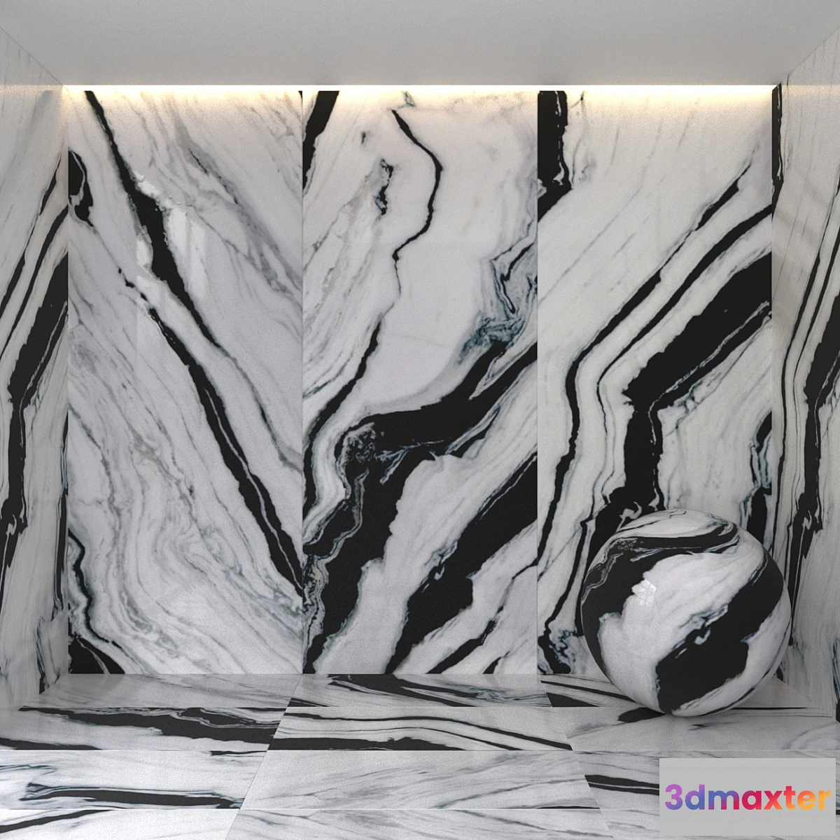 1313922 - panda white marble 3D Max