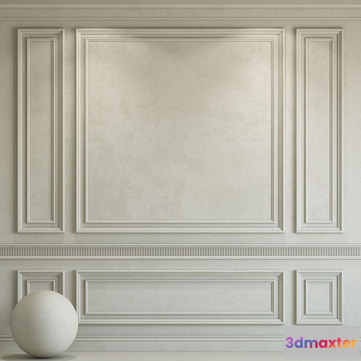 1314860 - Decorative plaster with molding 185 3D Max